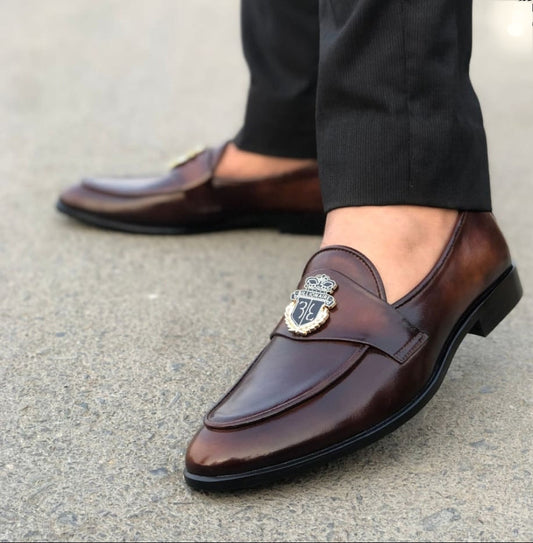 Classic Brown Leather Horsebit Loafers
